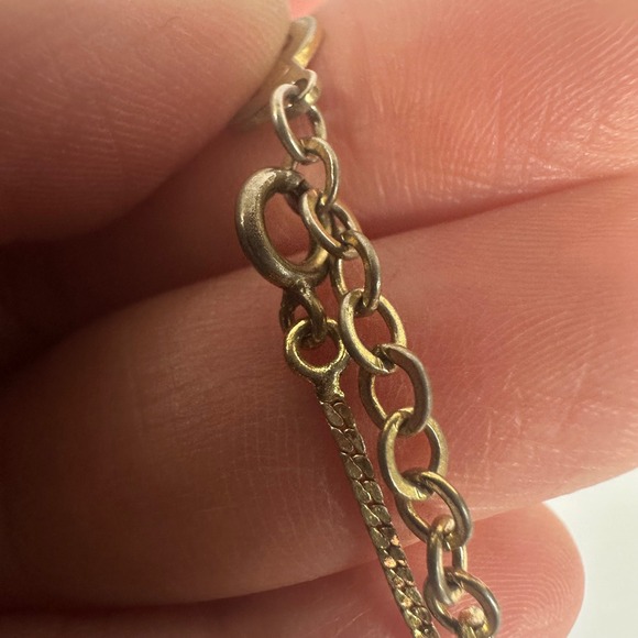 Vintage Christian Dior Necklace Gold Tone Pendant Logo Charm - Picture 8 of 11